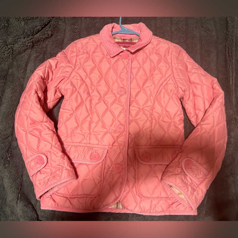 Vintage Gap Pink Pleated jacket with Patterned Lining and Rollable Sleeves